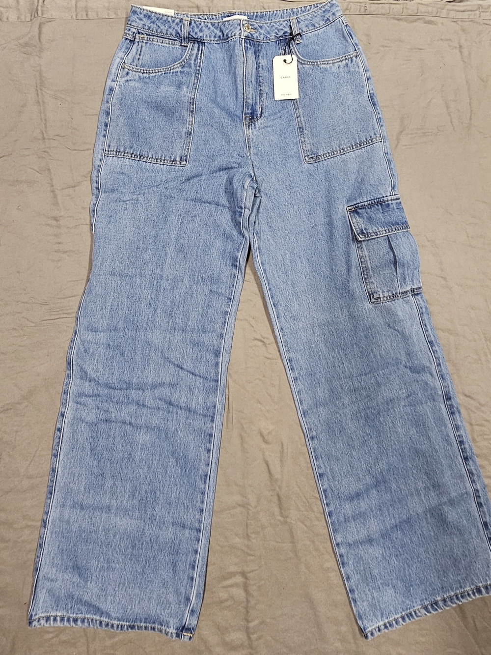 Forever 21 Light Blue Relaxed Carpenter Jeans